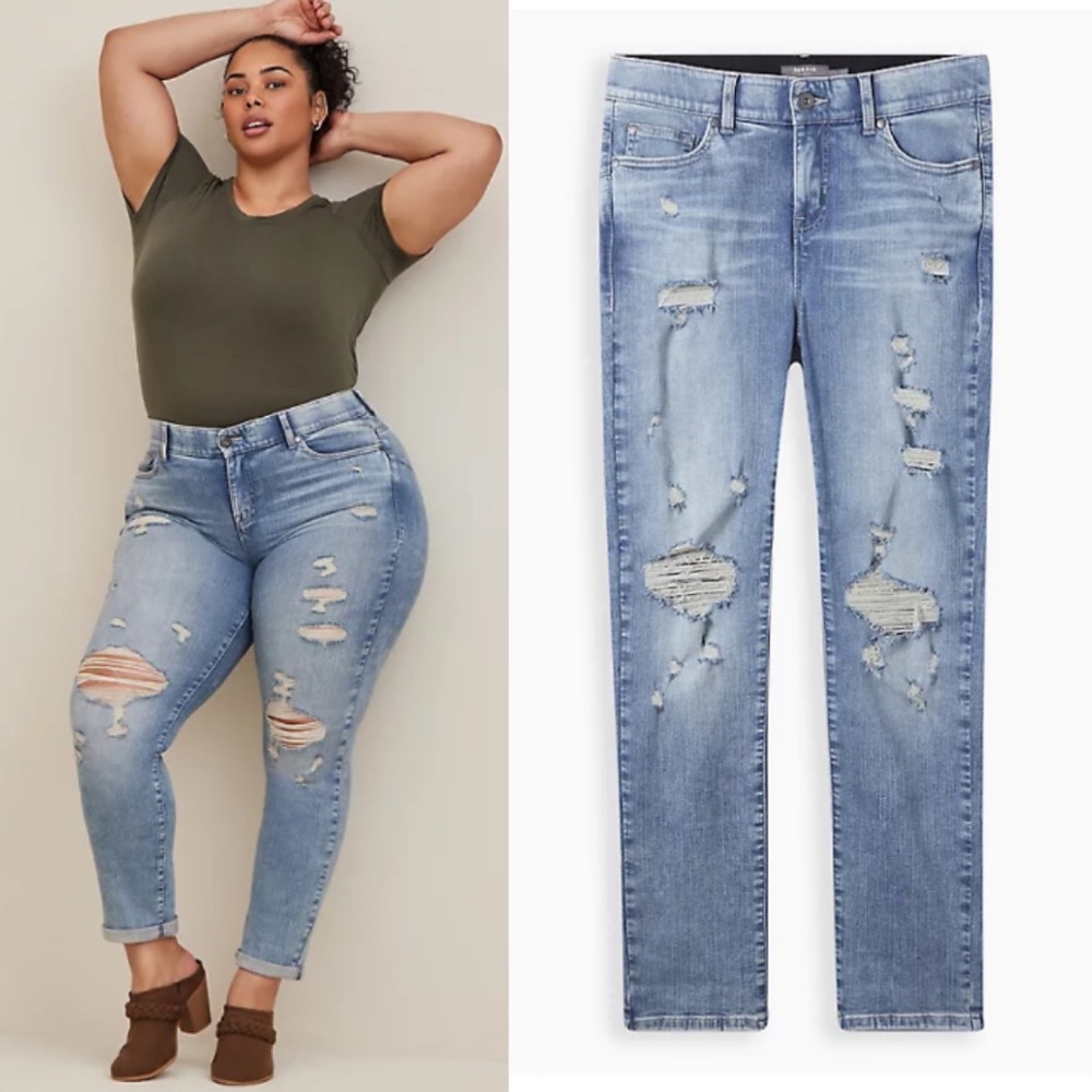 TORRID BOMBSHELL STRAIGHT PREMIUM STRETCH HIGH-RISE JEAN